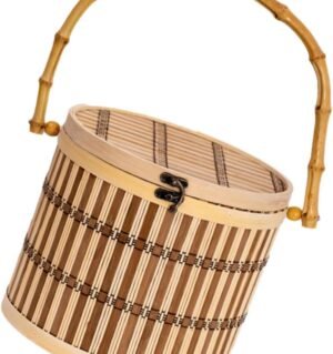 Handheld Basket with Handle Portable Storage Container for Eggs Candy and Household Items Capacity Woven Design for Gardening Picnics and Home Organization