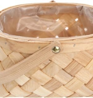Camping Wooden Planter Woven Hamper Baskets Wedding Floral Basket Hand-woven Storage Box Storage Basket Agricultural Products Bamboo Portable Box